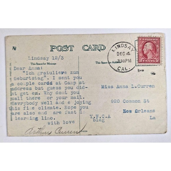 Bird's Eye View Lindsay Orange Grove Lindsay, CA- California c1910s Postcard H1 - Picture 2 of 2